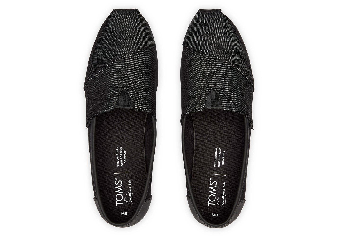 Toms Espadryle Męskie Czarne - Alpargata Synthetic Trim - 31AJOFZXM